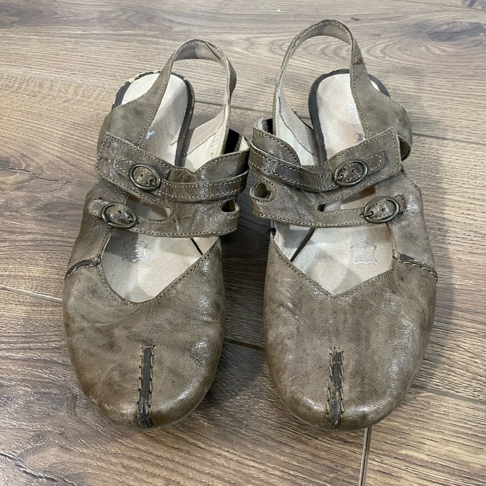 Remonte Dorndorf Leather Clog Style Open Shoe Size 7.5 Vintage please read